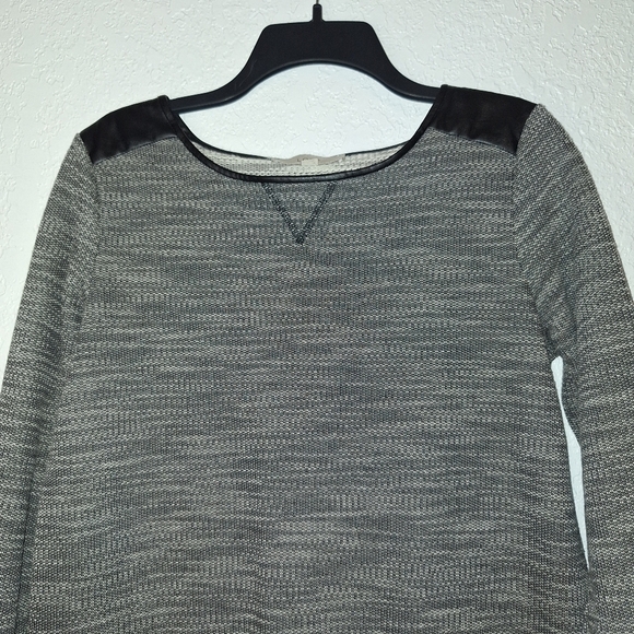 Ann Taylor Loft Sz Medium Gray Black  Knit Dress - Picture 3 of 10
